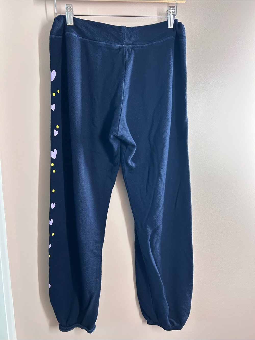 Women’s Sundry Navy Heart-Accent Sweatpants